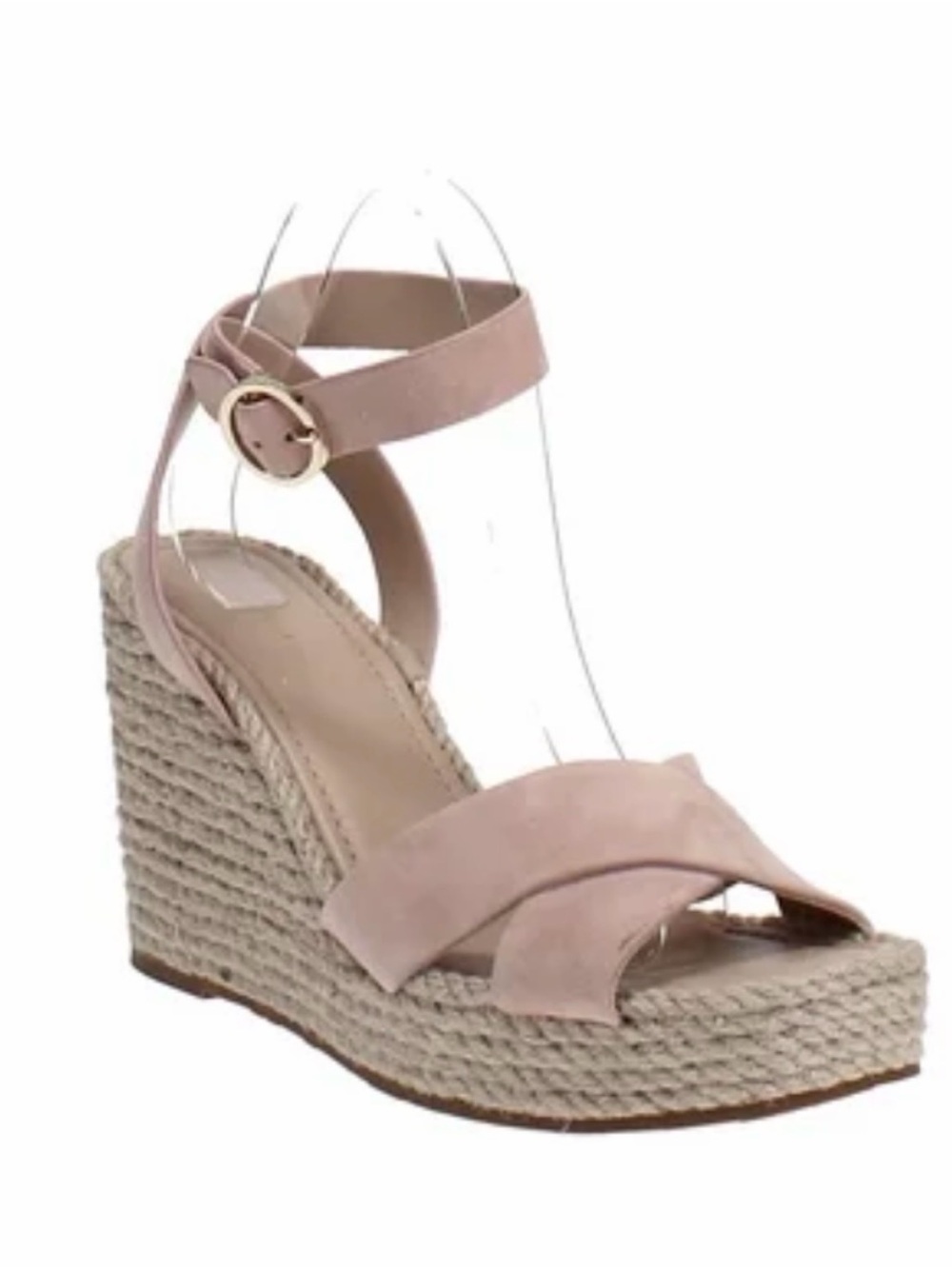 Via Spiga Suede Espadrille Wedge Sandals Beige Nude Size 9.5